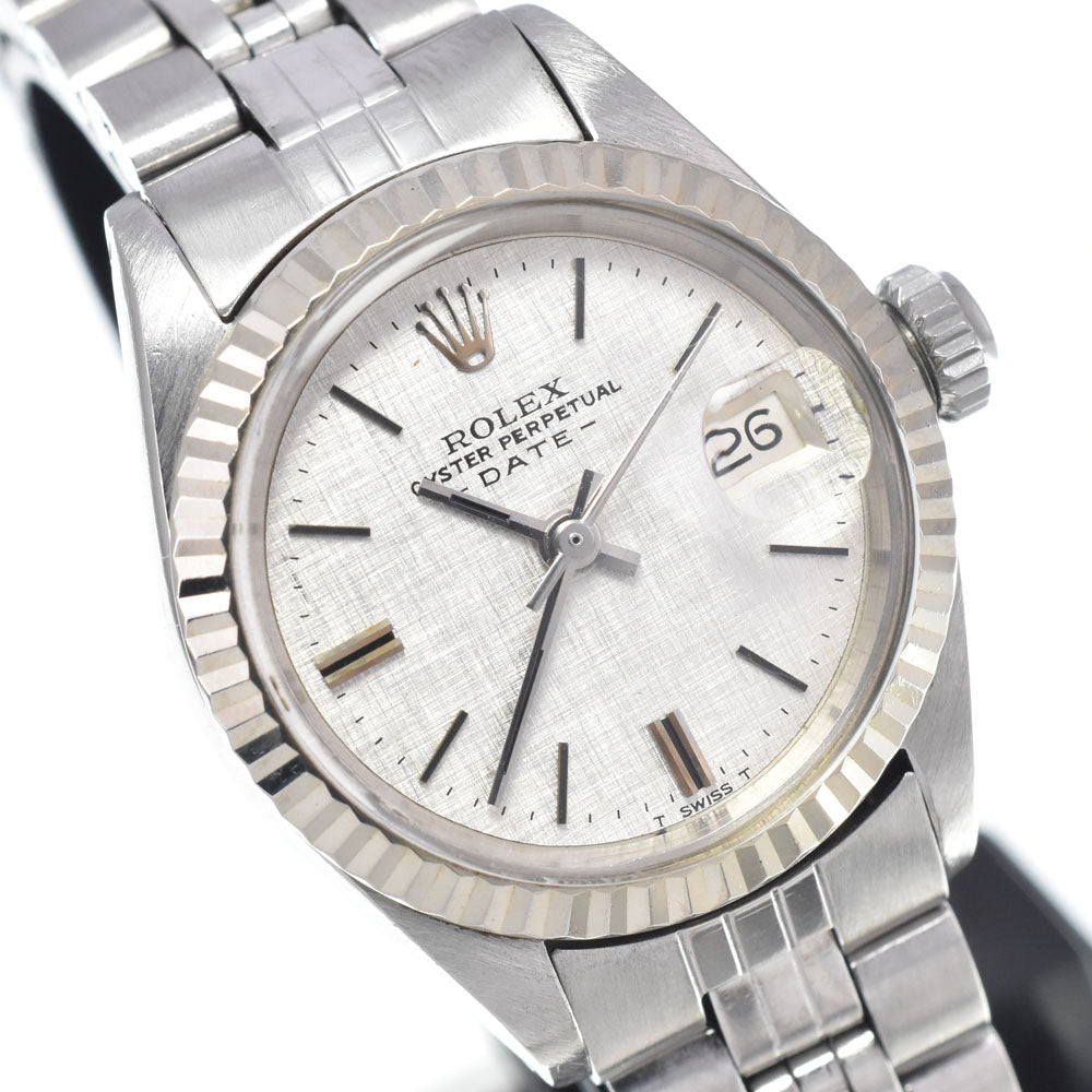 ROLEX Oyster perpetual date 6917 vintage Cal.2030 Silver Dial Automatic Ladies
 Watch J#148075