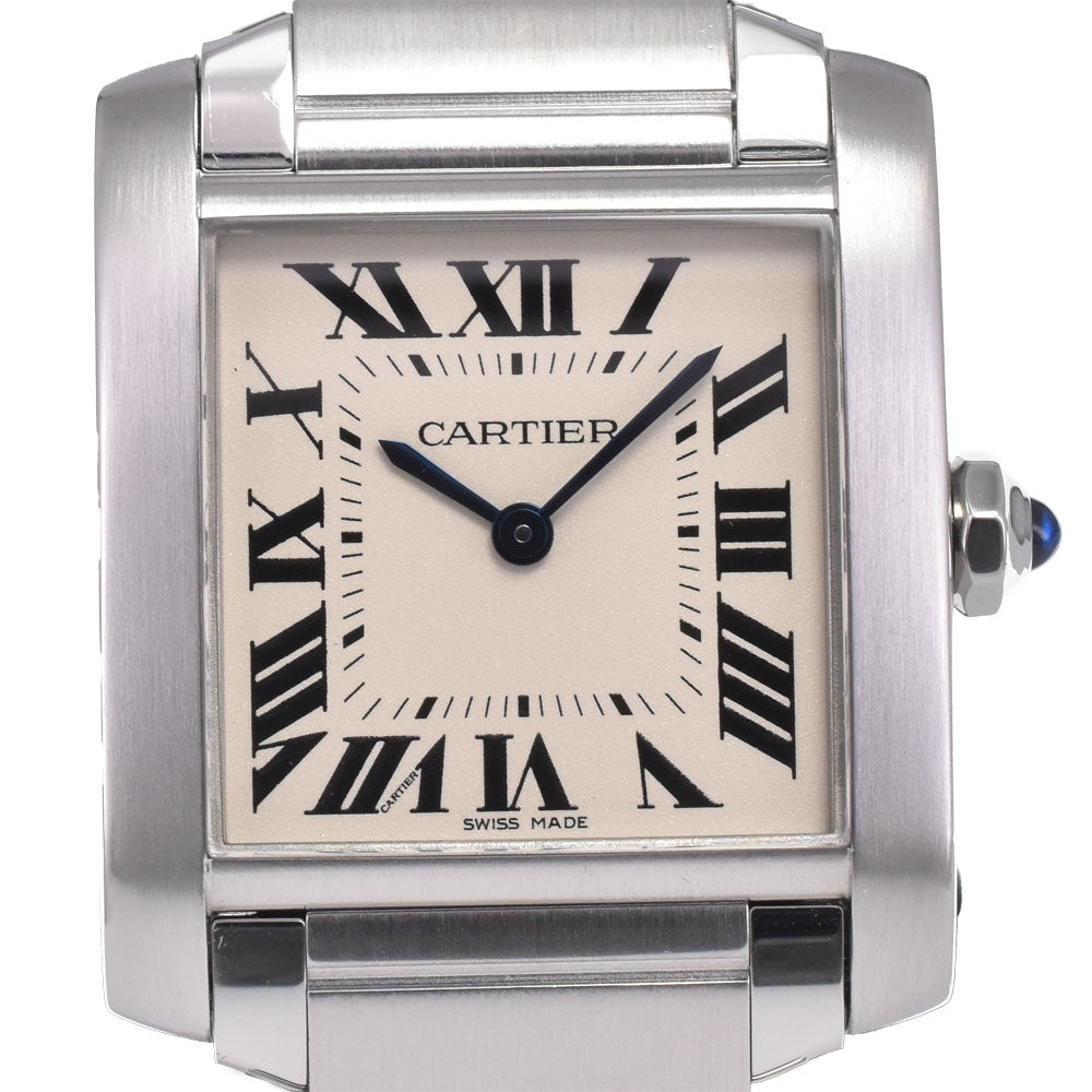 with paper CARTIER Tank Francaise MM WSTA0005 Silver Dial Quartz Boy's
 Watch J#148076