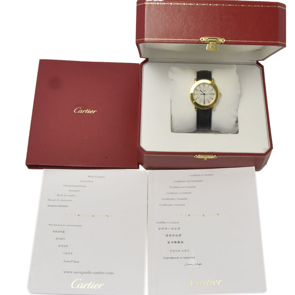 with paper CARTIER Tus Rondo LM W100844B Date white Dial Quartz Unisex
 Watch I#148081