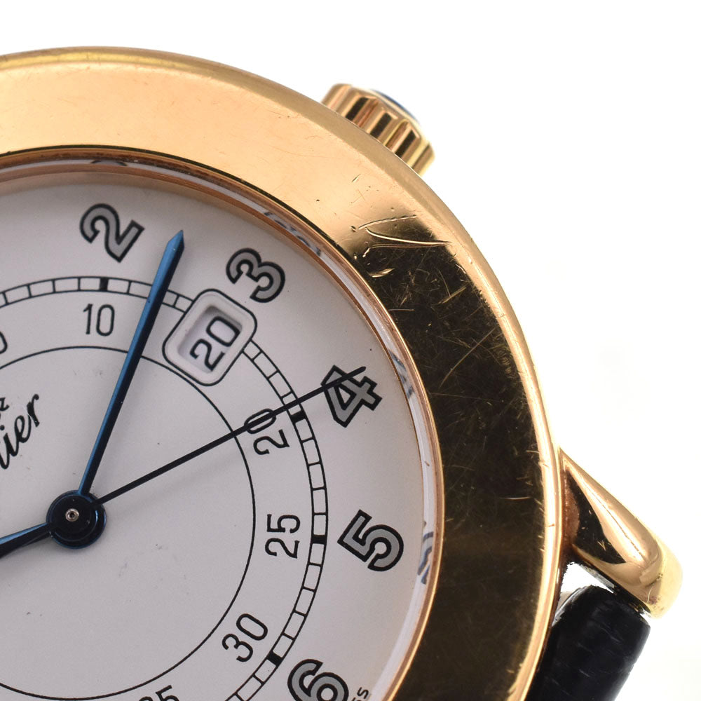 with paper CARTIER Tus Rondo LM W100844B Date white Dial Quartz Unisex
 Watch I#148081