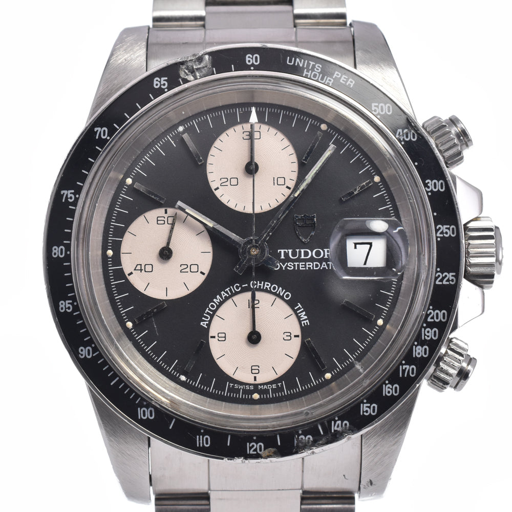 with paper TUDOR Oyster Date Chronotime 79160 Cal.7750 Kamaboko Case black Dial Automatic Men's
 Watch K#148083