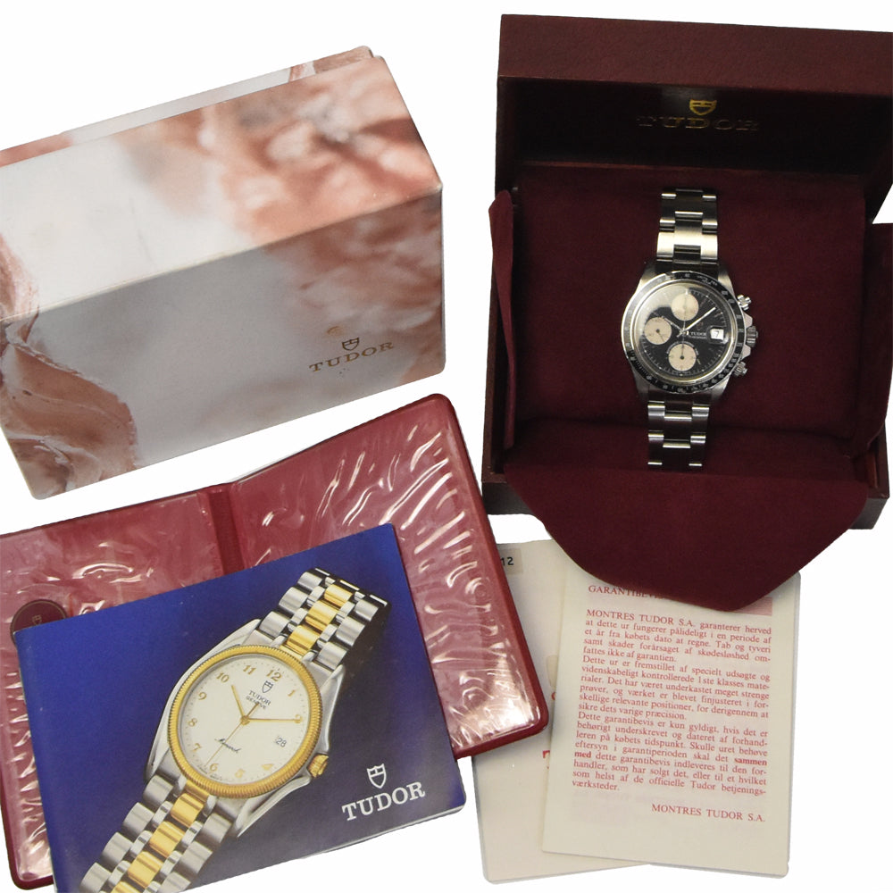 with paper TUDOR Oyster Date Chronotime 79160 Cal.7750 Kamaboko Case black Dial Automatic Men's
 Watch K#148083