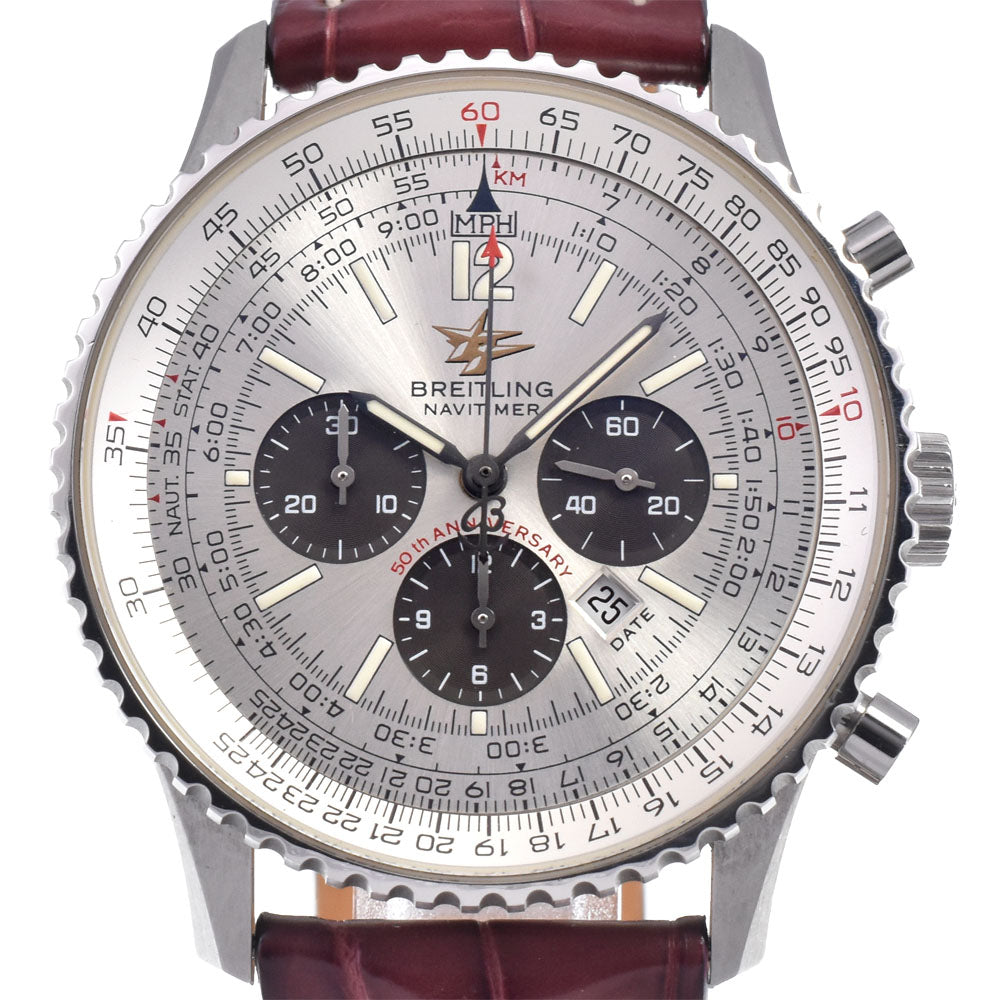 with paper BREITLING Navitimer 01 A41322 Chronograph Date Silver Dial Automatic Men's
 Watch J#148086