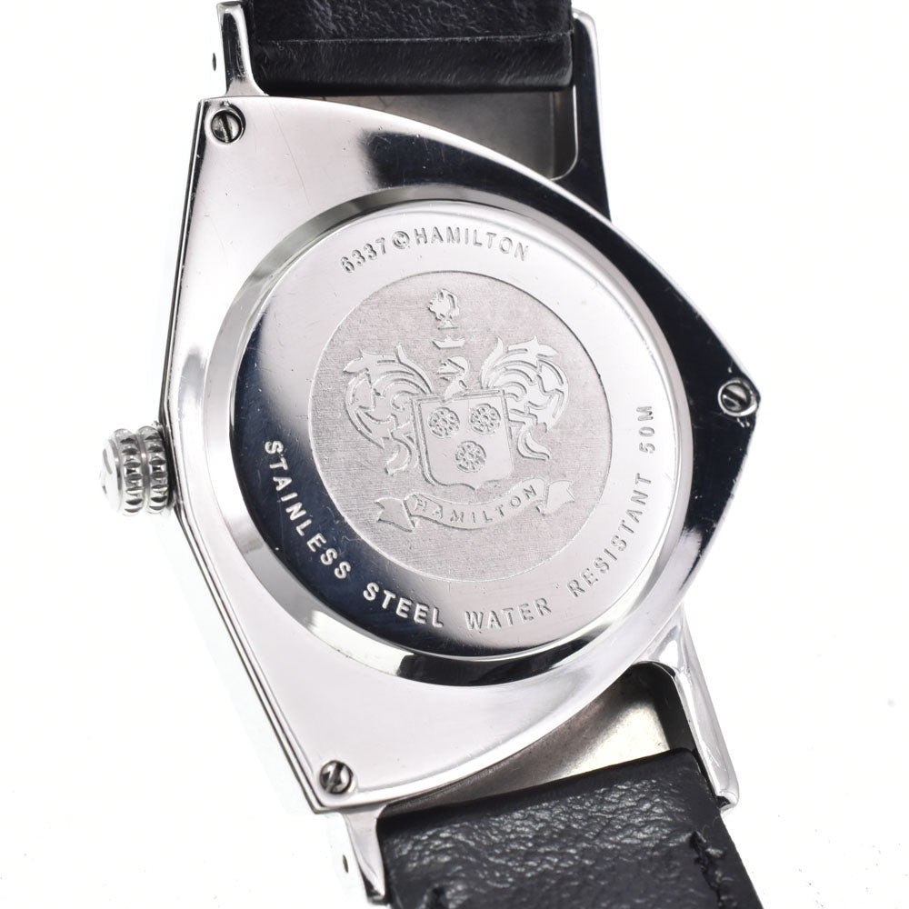 HAMILTON Ventura 6337 Stainless Steel black Dial Quartz Men's
 Watch K#148089