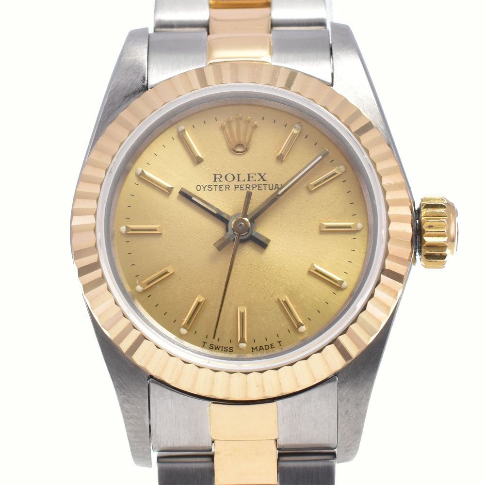ROLEX Oyster perpetual 67193 Cal.2130 gold Dial Automatic Ladies
 Watch L#148091