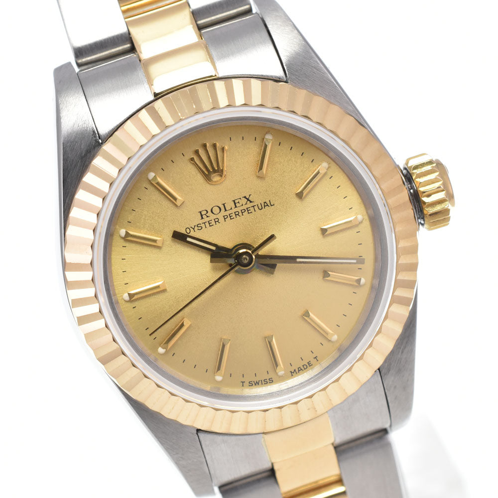 ROLEX Oyster perpetual 67193 Cal.2130 gold Dial Automatic Ladies
 Watch L#148091