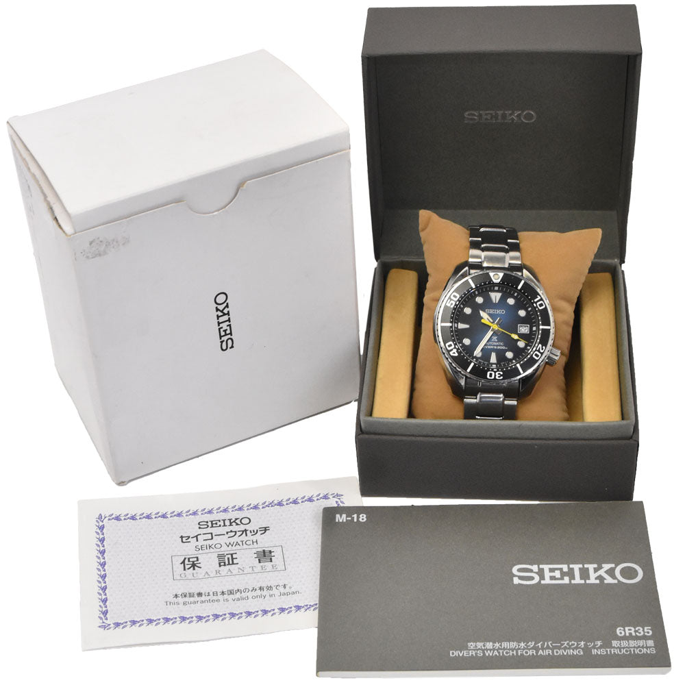 with paper SEIKO Prospex Diver Scuba SBDC099/6R35-00M0 Date Blue gradation Dial Automatic Men's
 Watch K#148092