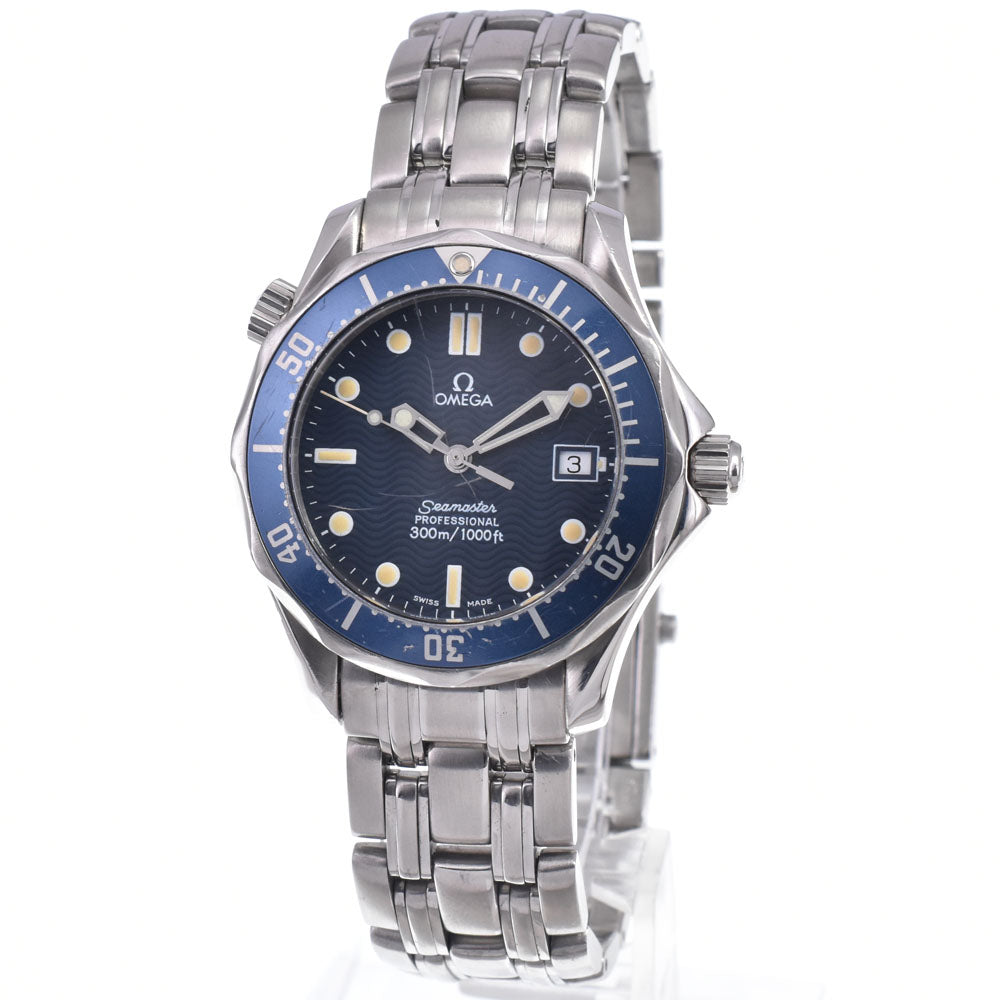 with paper OMEGA Seamaster Professional 300m 2561.80 Date blue Dial Quartz Boy's
 Watch K#148093