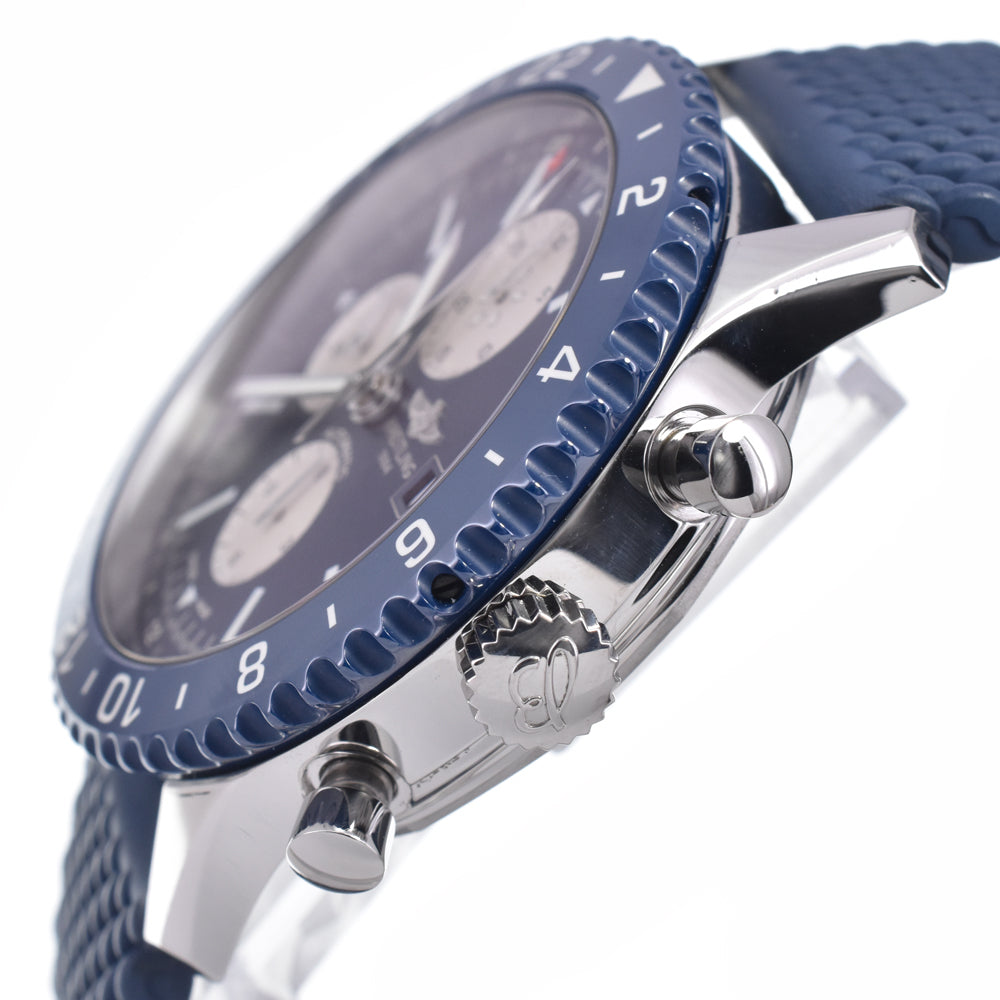 with paper BREITLING Chrono liner Y24310 Chronograph blue Dial Automatic Men's
 Watch J#148094