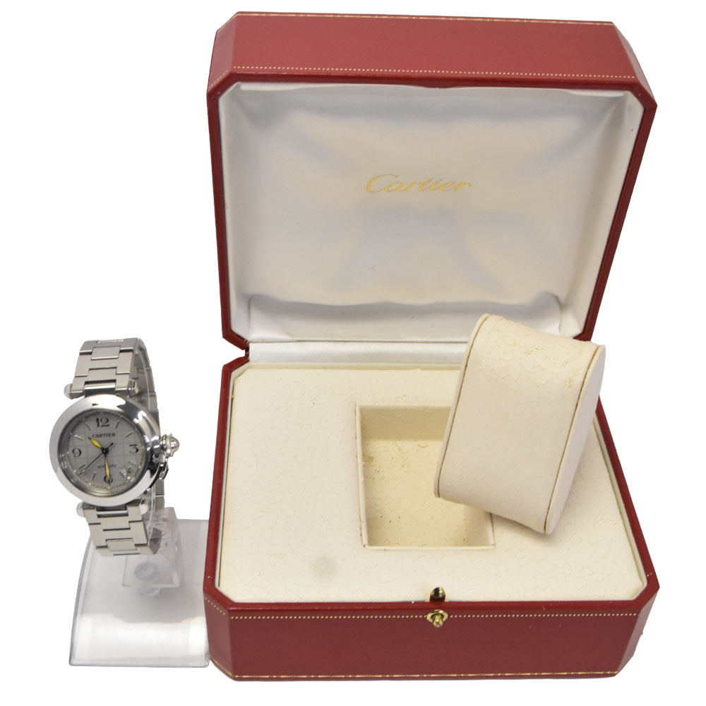 CARTIER Pasha C W31023M7 Date Silver Dial Automatic Unisex
 Watch J#148097