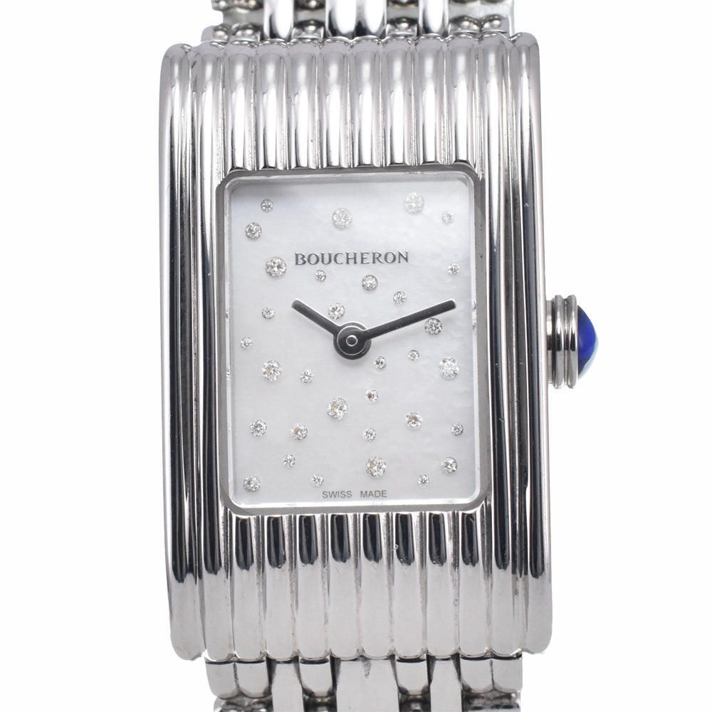 Boucheron Reflet Iver Imperial Diamond, comes with 3 replacement straps. White shell Dial Quartz Ladies
 Watch L#148103