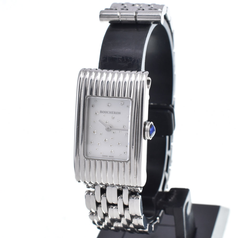 Boucheron Reflet Iver Imperial Diamond, comes with 3 replacement straps. White shell Dial Quartz Ladies
 Watch L#148103