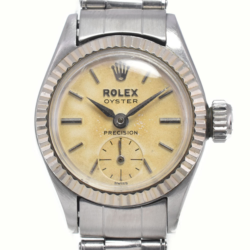 ROLEX Oyster Precision 6525 vintage Cal.1100 Ivory Dial Hand Winding Ladies
 Watch L#148107