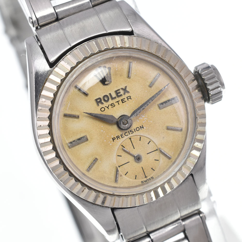 ROLEX Oyster Precision 6525 vintage Cal.1100 Ivory Dial Hand Winding Ladies
 Watch L#148107