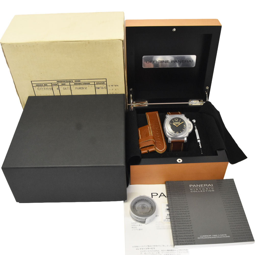 PANERAI Luminor 1950 PAM00372 black Dial Hand Winding Men's
 Watch K#148114