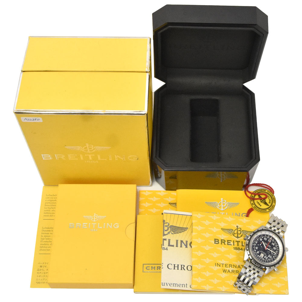 with paper BREITLING Chronomatic A22360 Limited to 1000 pieces worldwide black Dial Automatic Men's
 Watch J#148124