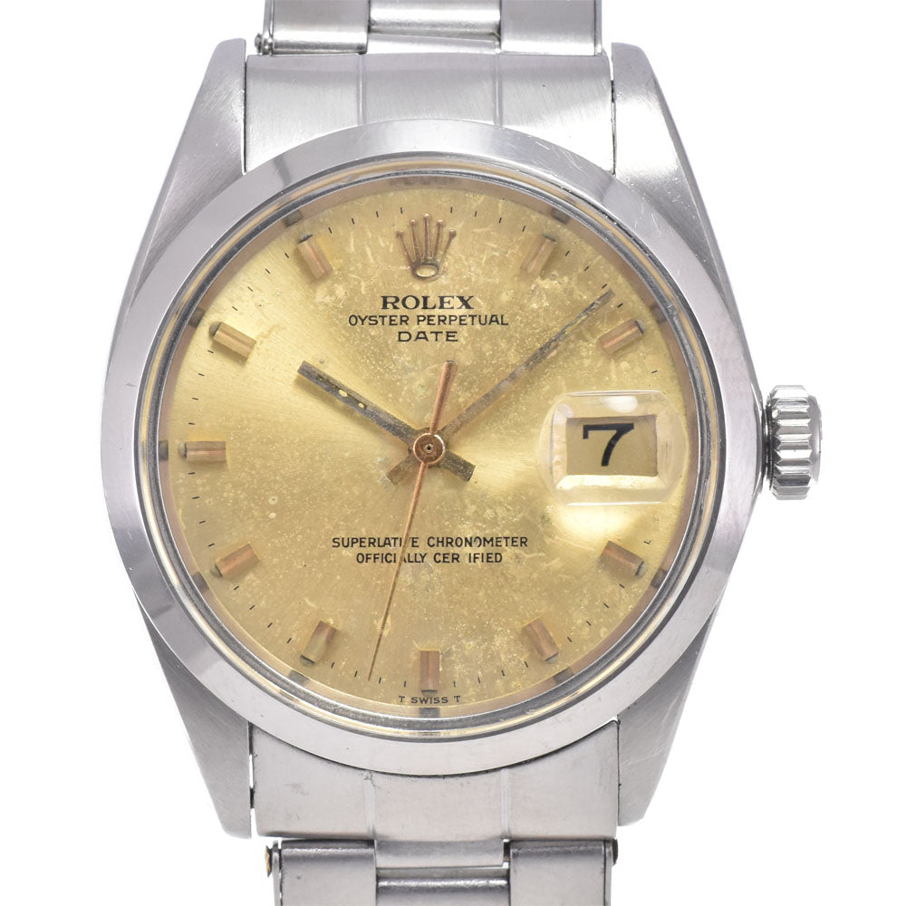 ROLEX Oyster perpetual date 1500 vintage Cal.1570 gold Dial Automatic Men's
 Watch Q#148132