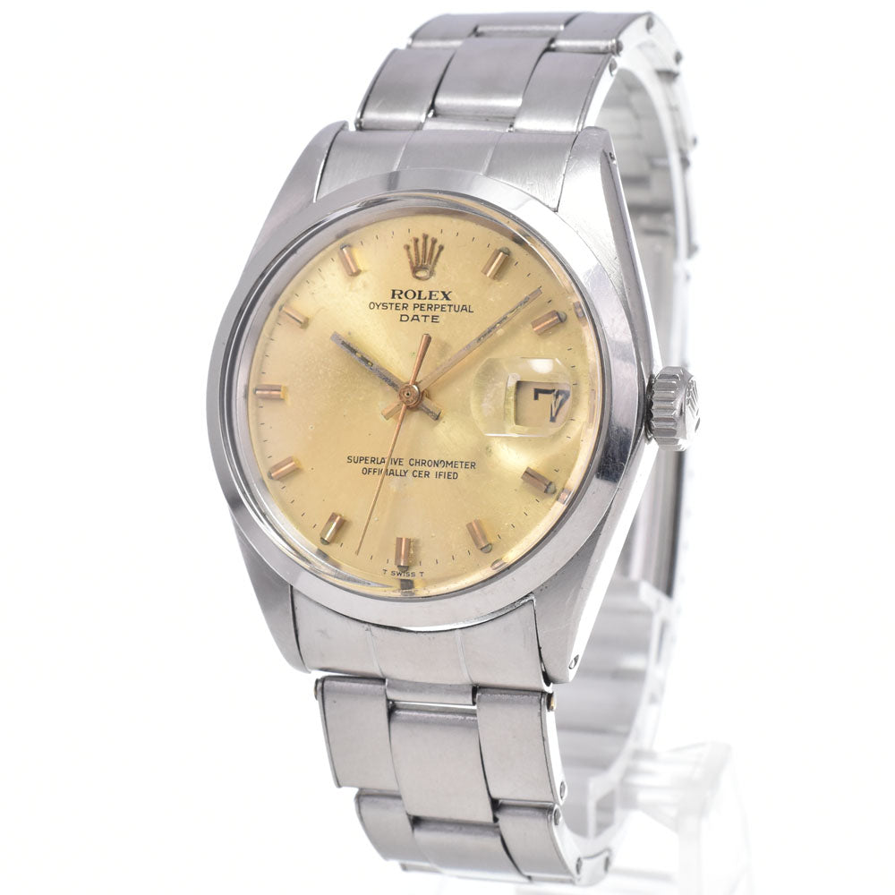 ROLEX Oyster perpetual date 1500 vintage Cal.1570 gold Dial Automatic Men's
 Watch Q#148132