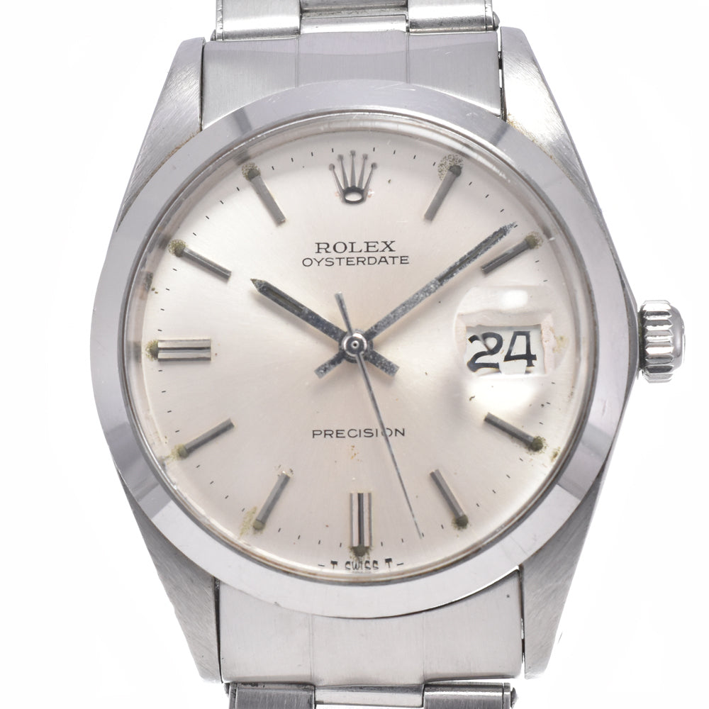 ROLEX Oyster Date Precision 6694 vintage Cal.1225 Silver Dial Hand Winding Men's
 Watch O#148135