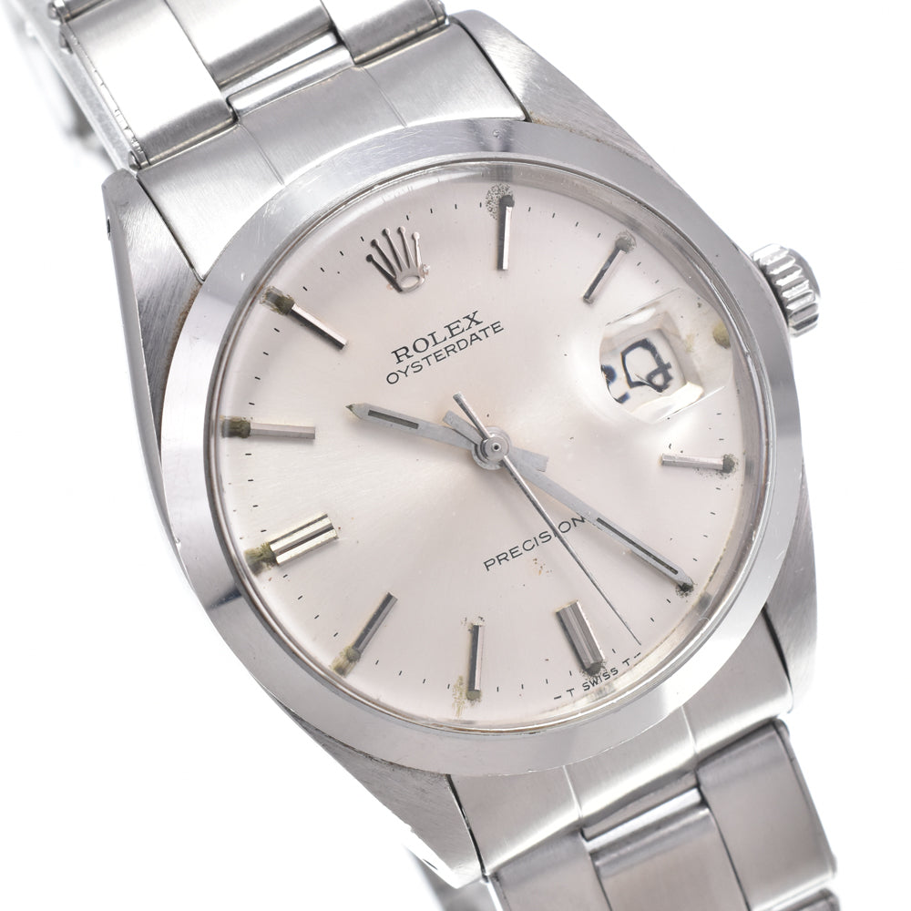 ROLEX Oyster Date Precision 6694 vintage Cal.1225 Silver Dial Hand Winding Men's
 Watch O#148135