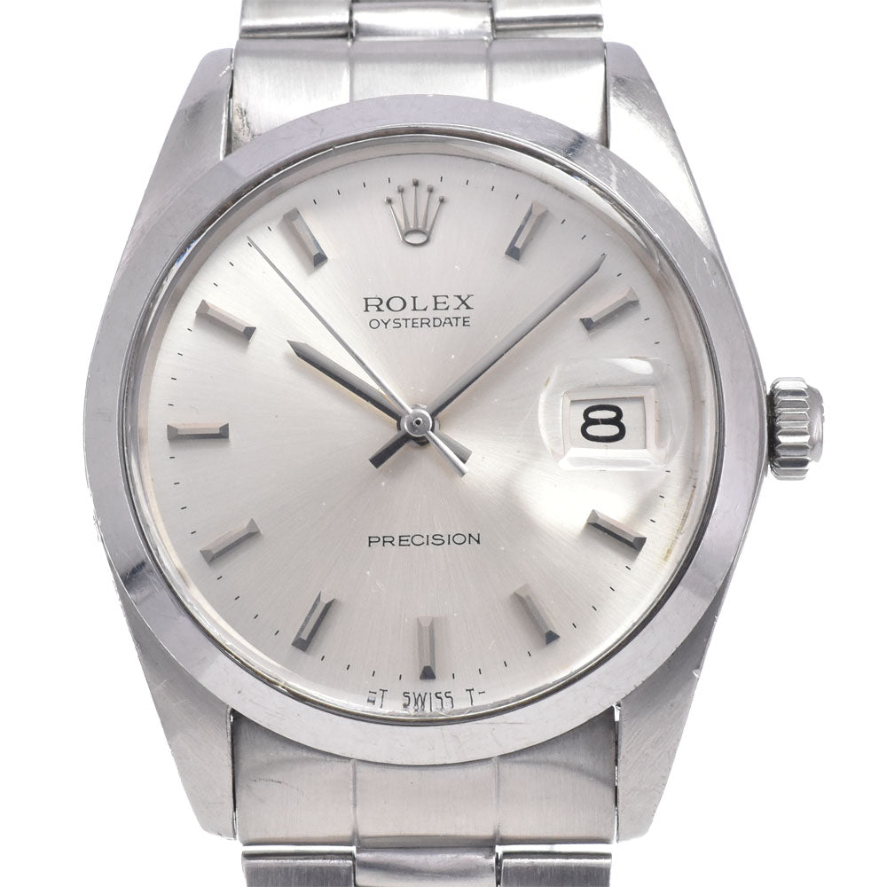 ROLEX Oyster Date Precision 6694 vintage Cal.1225 Silver Dial Hand Winding Men's
 Watch Q#148136