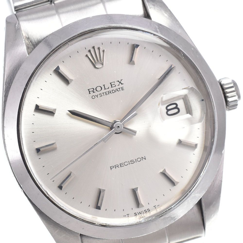 ROLEX Oyster Date Precision 6694 vintage Cal.1225 Silver Dial Hand Winding Men's
 Watch Q#148136