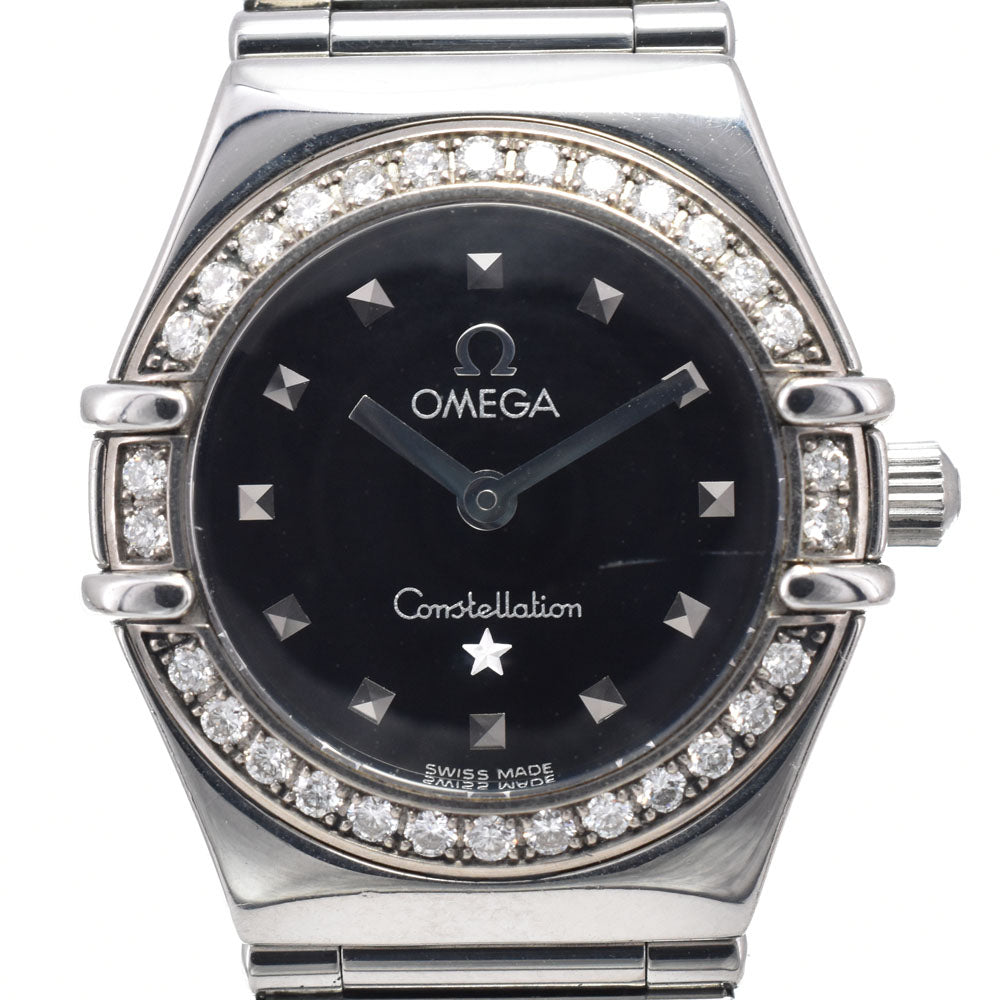 OMEGA Constellation My Choice 1465.51 Diamond Bezel black Dial Quartz Ladies
 Watch L#148139