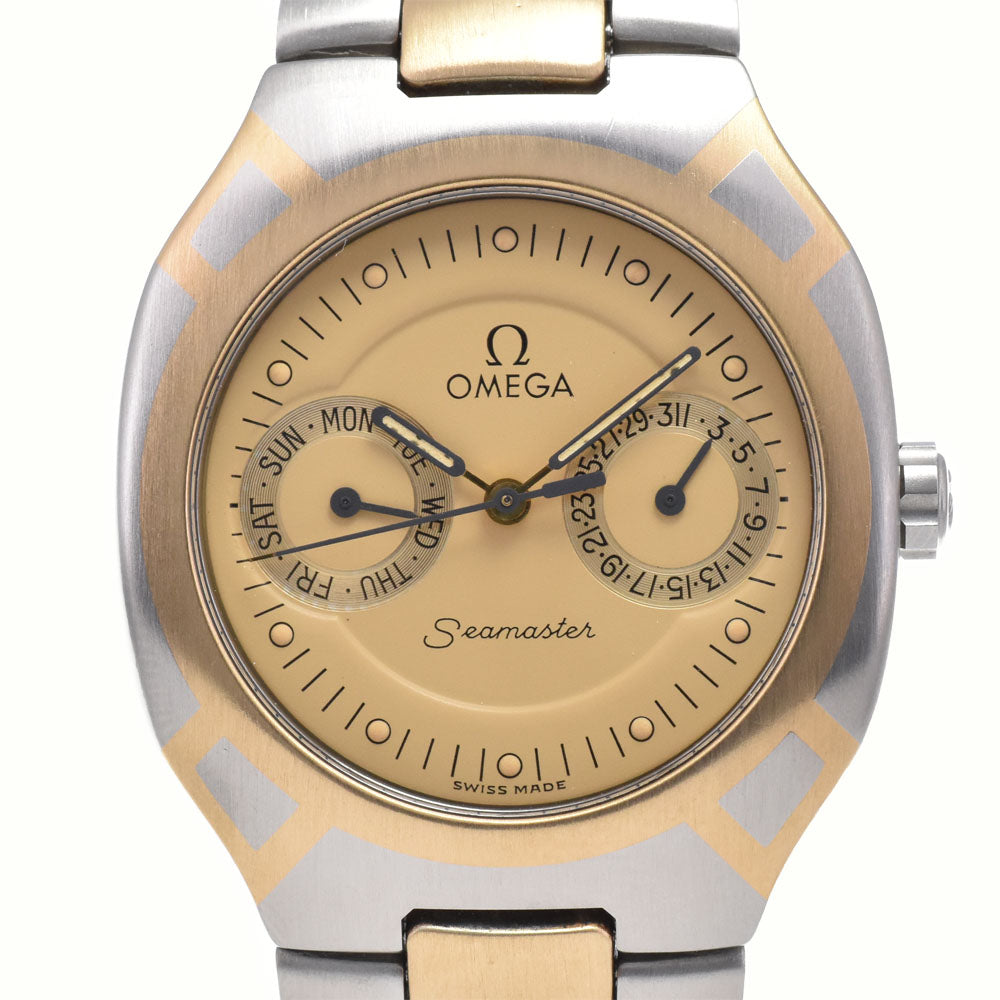 OMEGA Seamaster Polaris 396.12 Day Date Stainless Steel/K18YG gold Dial Quartz Men's
 Watch L#148142