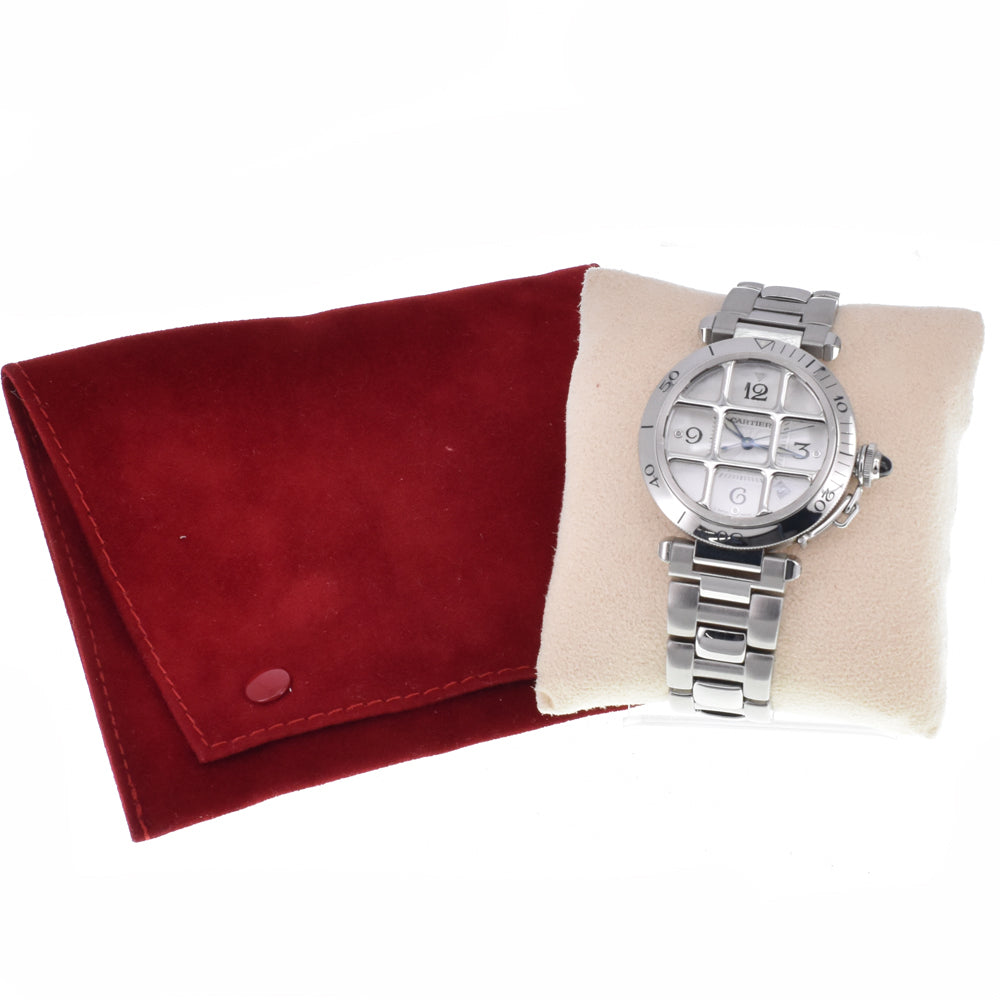 CARTIER Pasha grid W3104055 Date Silver Dial Automatic Men's
 Watch L#148146