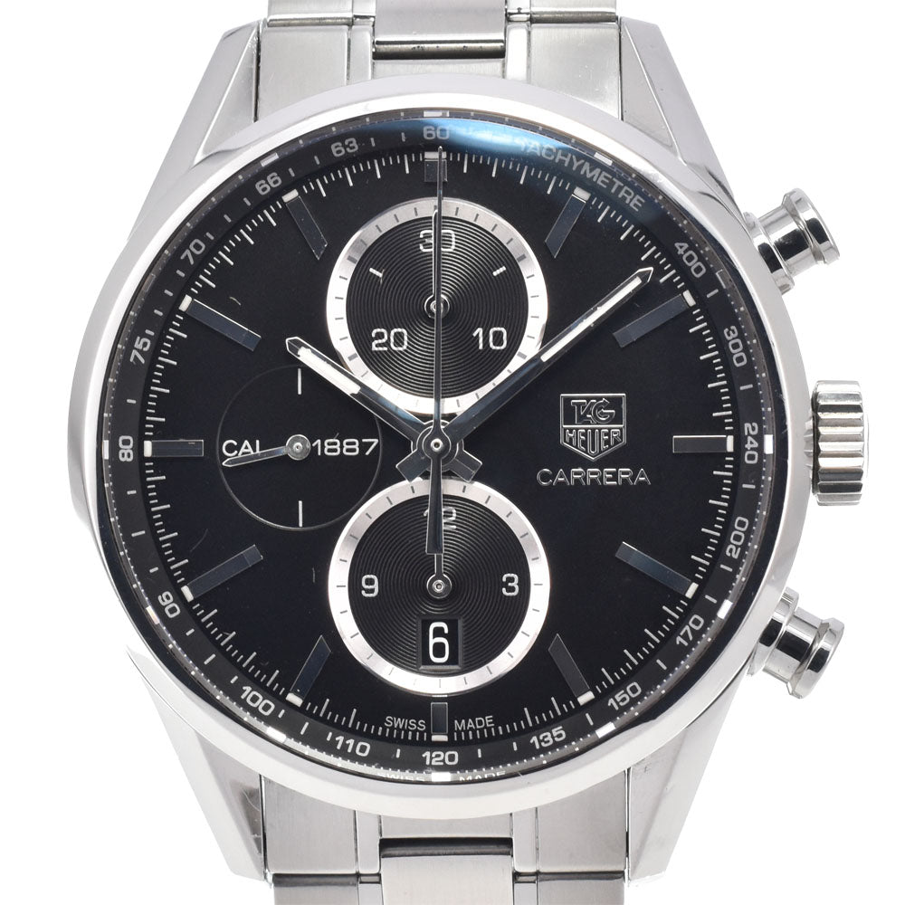 with paper TAG HEUER Carrera Caliber 1887 CAR2110-4 Chronograph Date black Dial Automatic Men's
 Watch K#148153
