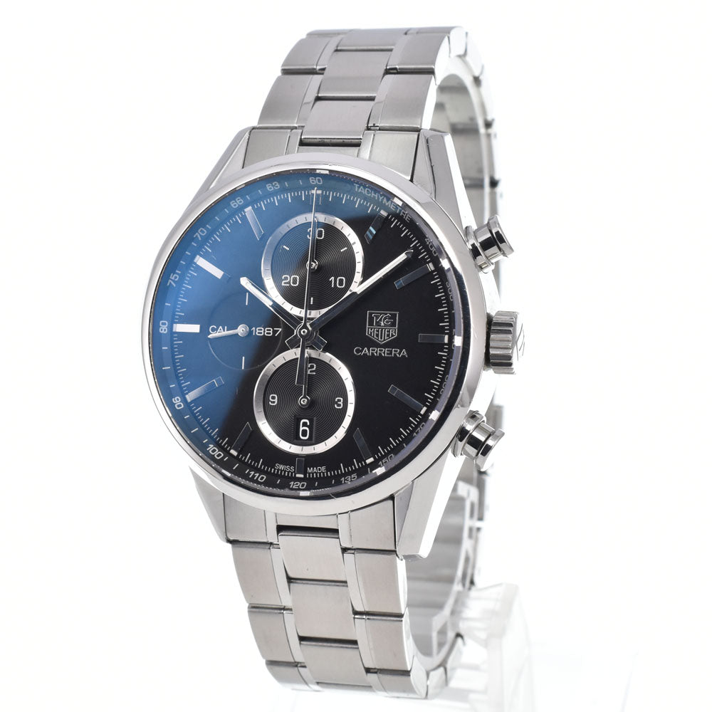 with paper TAG HEUER Carrera Caliber 1887 CAR2110-4 Chronograph Date black Dial Automatic Men's
 Watch K#148153