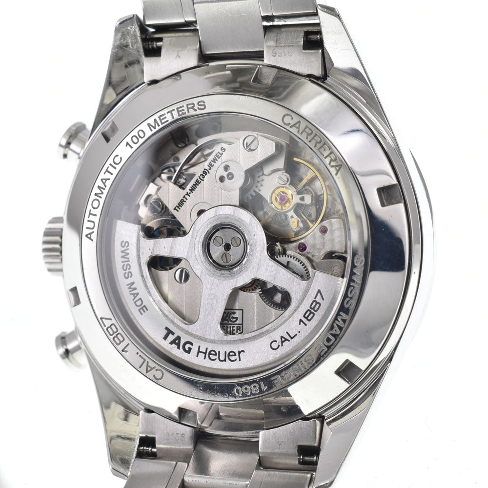 with paper TAG HEUER Carrera Caliber 1887 CAR2110-4 Chronograph Date black Dial Automatic Men's
 Watch K#148153