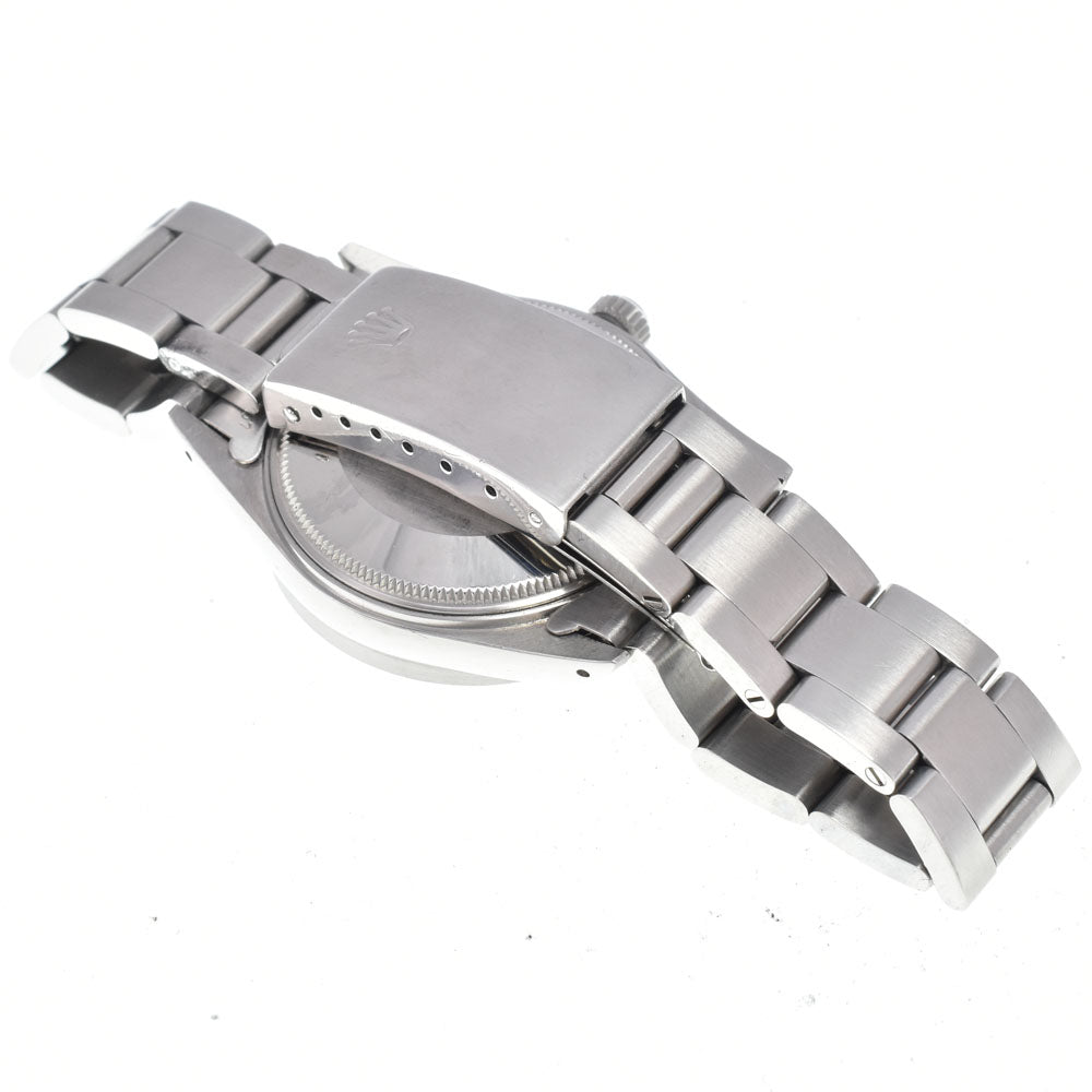 ROLEX Oyster perpetual date 15010 vintage Finely Engine Turned Bezel Silver Dial Automatic Men's
 Watch N#148157