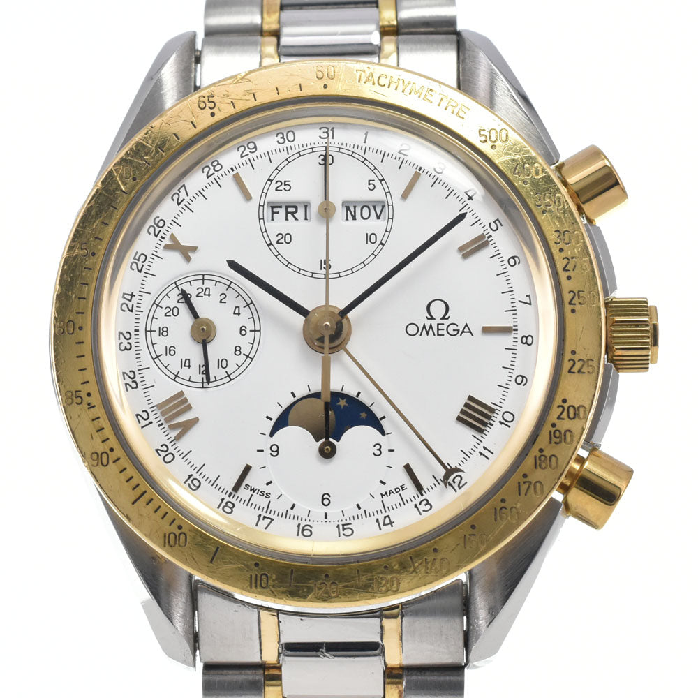 OMEGA Speedmaster ST174.0034/3336.20 Moon Phase K18YGBezel white Dial Automatic Men's
 Watch M#148162