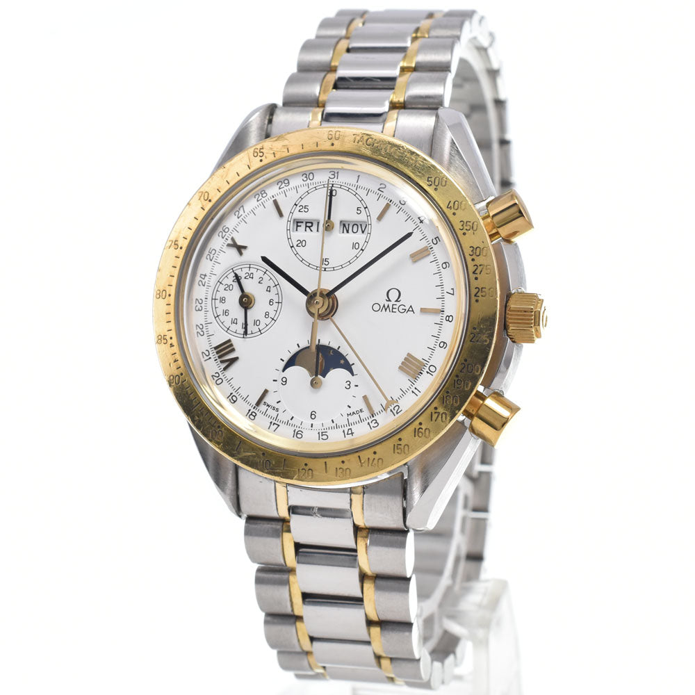 OMEGA Speedmaster ST174.0034/3336.20 Moon Phase K18YGBezel white Dial Automatic Men's
 Watch M#148162