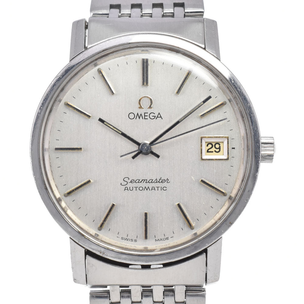 OMEGA Seamaster 1.4" 166.0202 vintage Date Cal.1010 Silver Dial Automatic Men's
 Watch N#148166