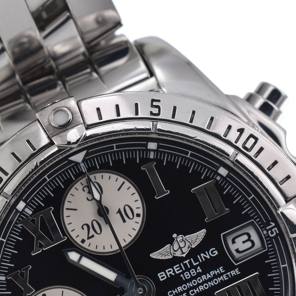 with paper BREITLING cockpit A13358 Chronograph Date black Dial Automatic Men's
 Watch M#148174
