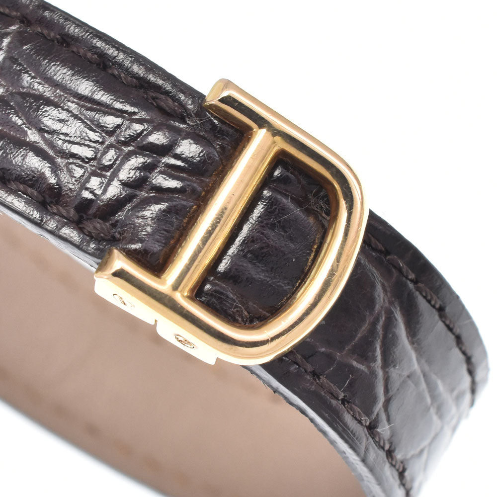 CARTIER Gondouro K18YG / leather gold Dial Hand Winding Ladies
 Watch Z#148182