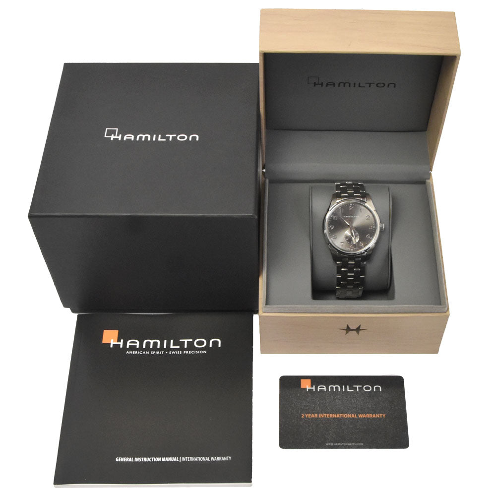 with paper HAMILTON Jazzmaster Thinline H38411183 Small second gray Dial Quartz Men's
 Watch L#148192