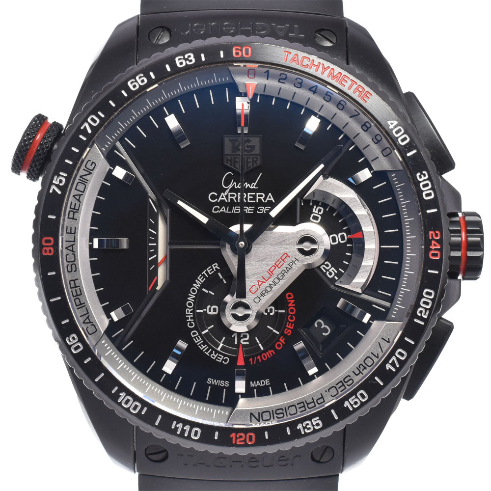 with paper TAG HEUER Grand Carrera CAV5185.FT6020 Caliber 36RS black Dial Automatic Men's
 Watch K#148196