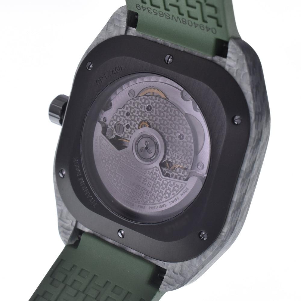 with paper HERMES H08 SP1.746b gray Dial Automatic Men's
 Watch J#148197