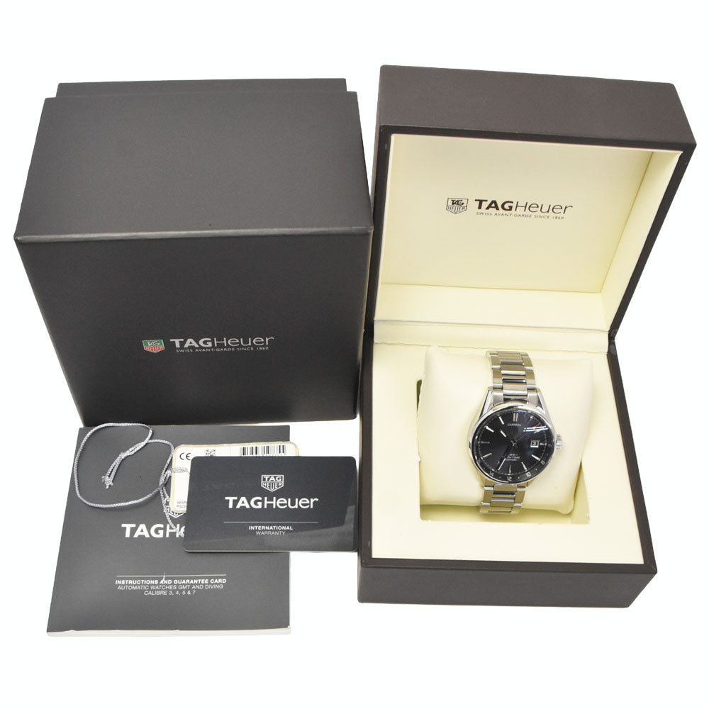 with paper TAG HEUER Carrera WAR2010.BA0723 Caliber 7 GMT black Dial Automatic Men's
 Watch M#148198