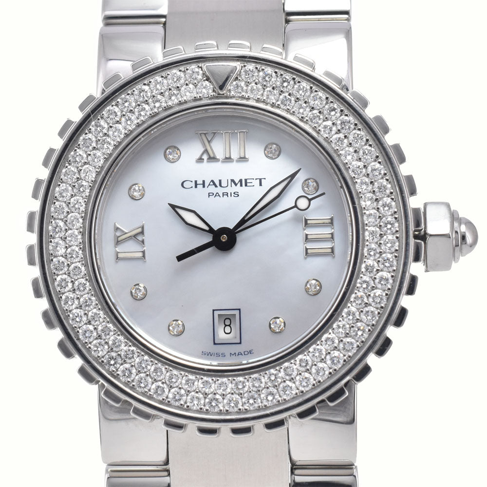 with paper Chaumet Class one W06615-094 Diamond date White shell Dial Quartz Unisex
 Watch L#148200