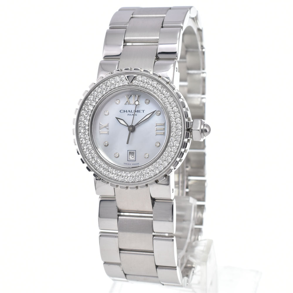 CHAUMETラー with paper Chaumet Class one W06615-094 Diamond date White shell