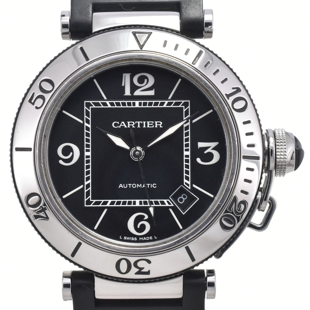 CARTIER Pacha Sea timer W31077U2 Stainless Steel / Rubber black Dial Automatic Men's
 Watch R#148201