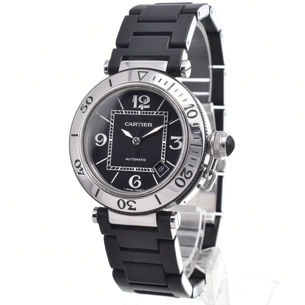 CARTIER Pacha Sea timer W31077U2 Stainless Steel / Rubber black Dial Automatic Men's
 Watch R#148201