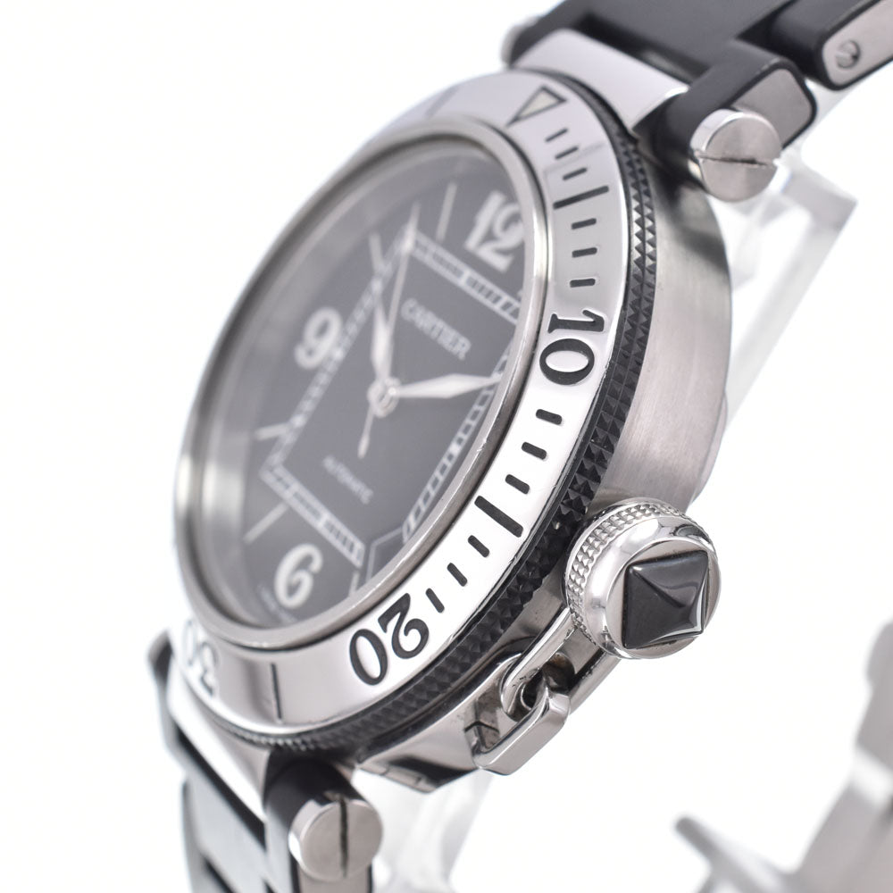 CARTIER Pacha Sea timer W31077U2 Stainless Steel / Rubber black Dial Automatic Men's
 Watch R#148201