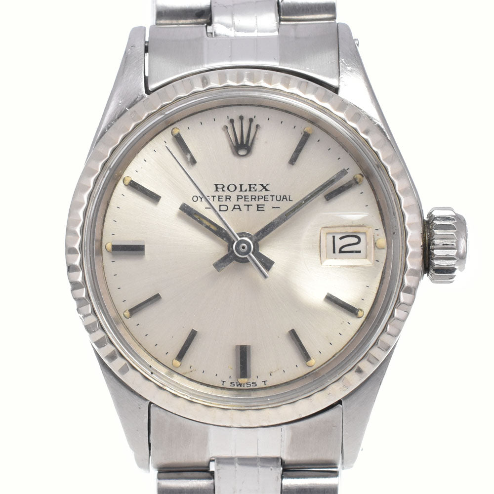 ROLEX Oyster Perpetual Date 6517 vintage Cal.1160 Silver Dial Automatic Ladies
 Watch L#148204