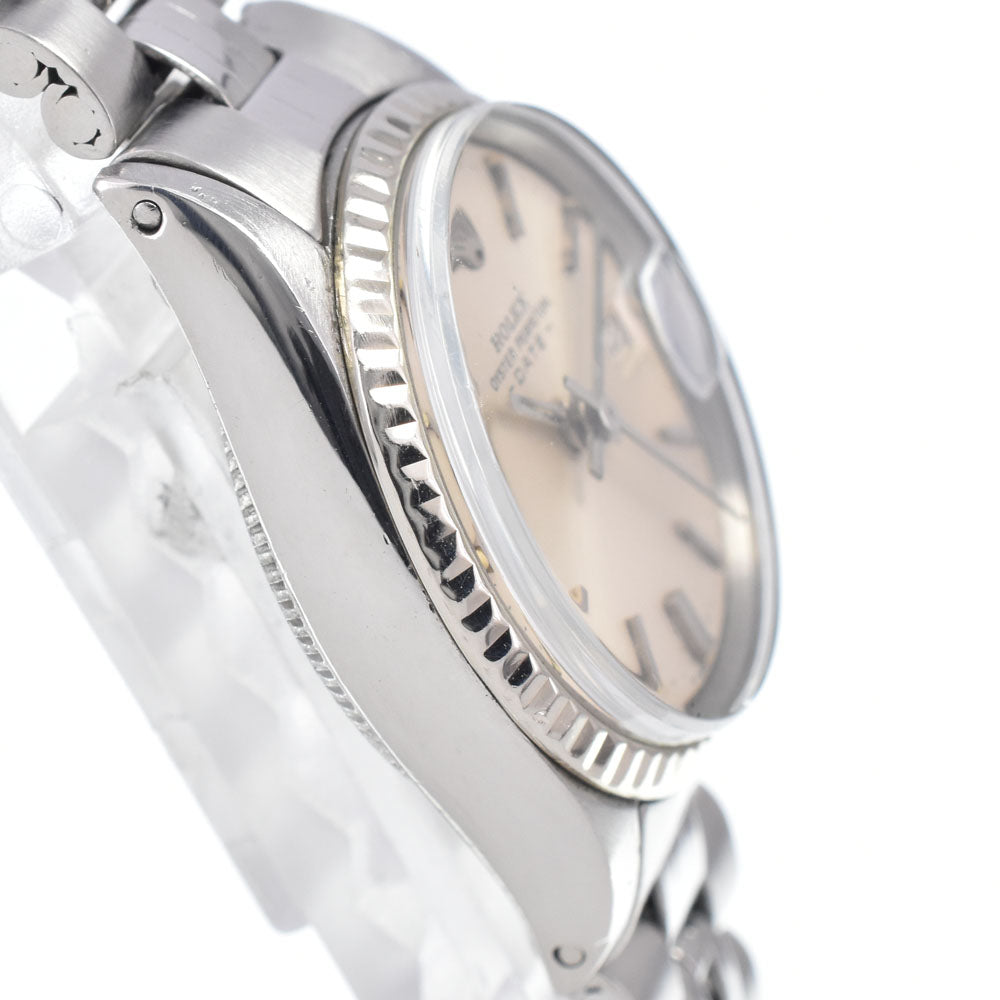 ROLEX Oyster Perpetual Date 6517 vintage Cal.1160 Silver Dial Automatic Ladies
 Watch L#148204