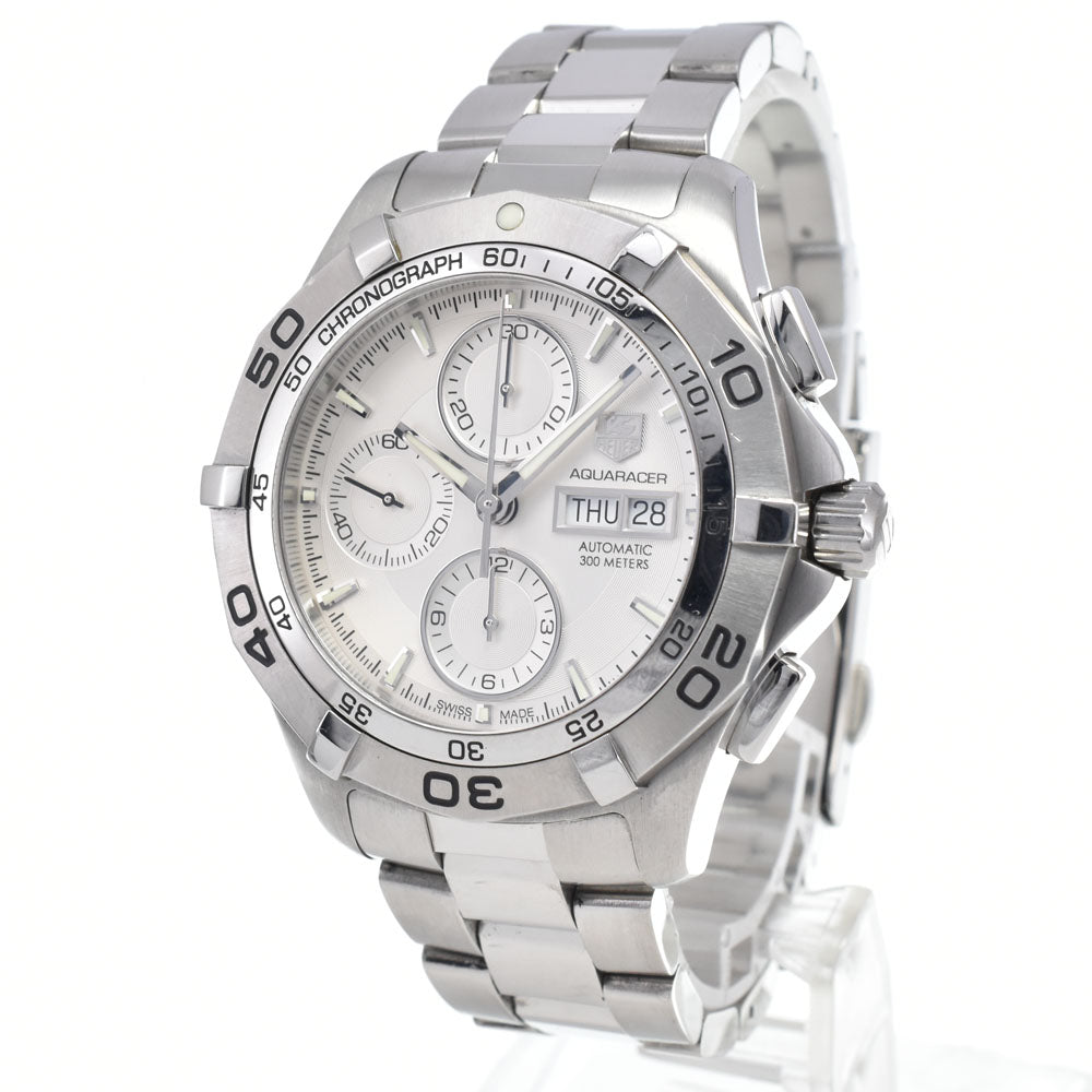 TAG HEUER Aqua racer CAF2011 Chronograph day date Silver Dial Automatic Men's
 Watch L#148205